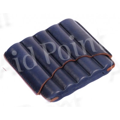 PORTA SIGARI TOSCANI IN CUOIO DA 5 POSTI BLU